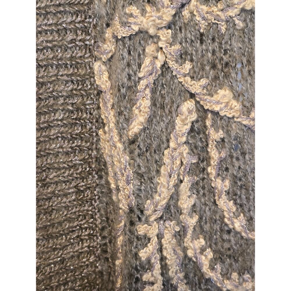 Chicos Frosted Couture Emmett Sweater Vest Womns Size Large Heathered Gray NWT - Picture 7 of 8